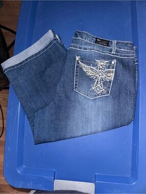 Earl Jeans Dark Blue Boot Cut with Embellished Pocket